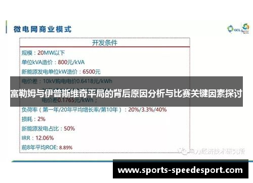 富勒姆与伊普斯维奇平局的背后原因分析与比赛关键因素探讨
