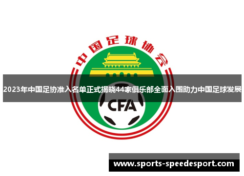 2023年中国足协准入名单正式揭晓44家俱乐部全面入围助力中国足球发展