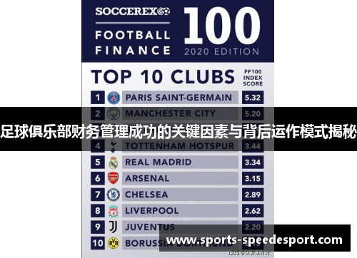 足球俱乐部财务管理成功的关键因素与背后运作模式揭秘 足球俱乐部财务管理成功的关键因素与背后运作模式揭秘